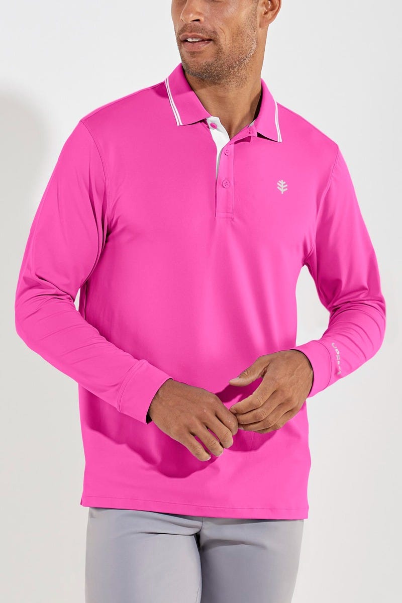 Men's Erodym Long Sleeve Golf Polo UPF 50+