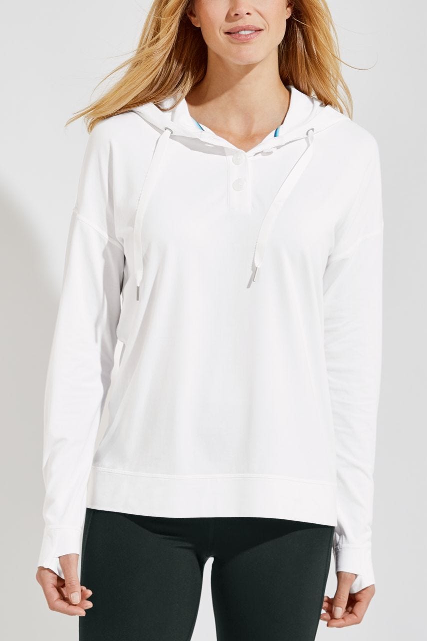 Henley Hoodie Womens With Button Closure Winter/Spring Cap In Big, Large,  And Plus Sizes Turtleneck Pullover For Ladies From Liucpik, $18.35