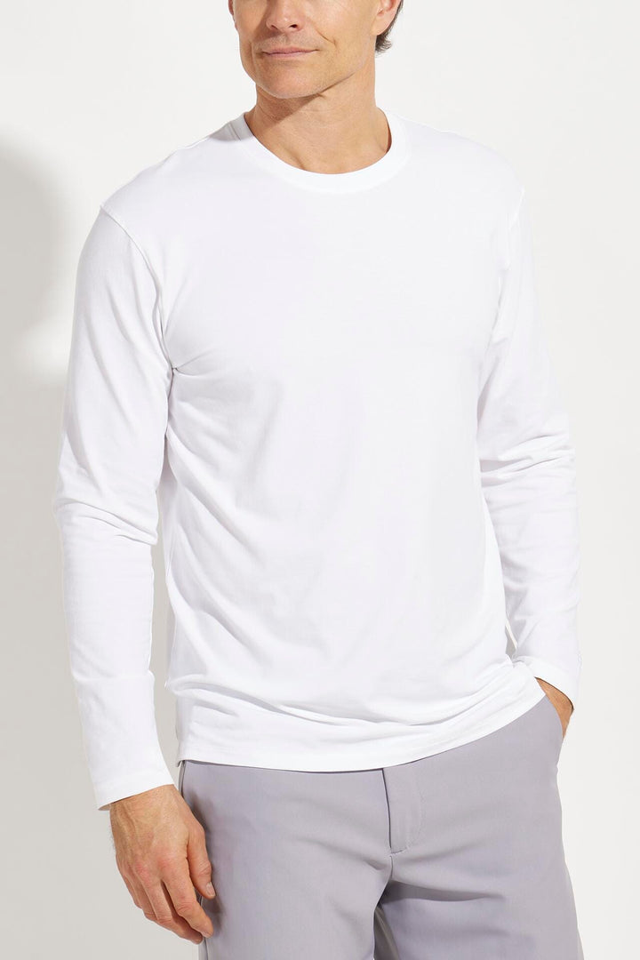 Unisex Long Sleeve Sun T-Shirt M / White