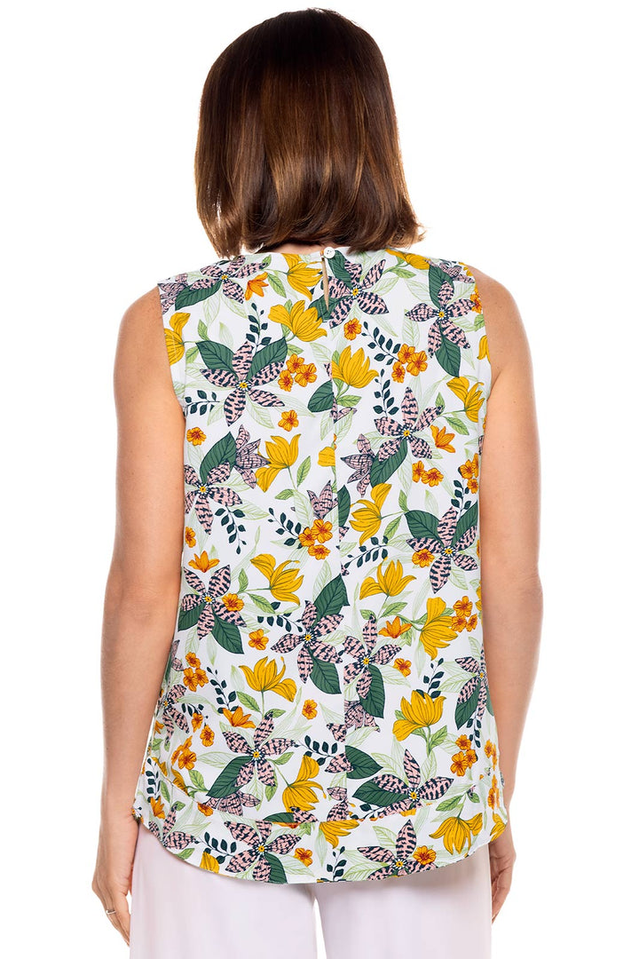 Women's St. Tropez Swing Tank Top | Apricot Crush Floral Paradise