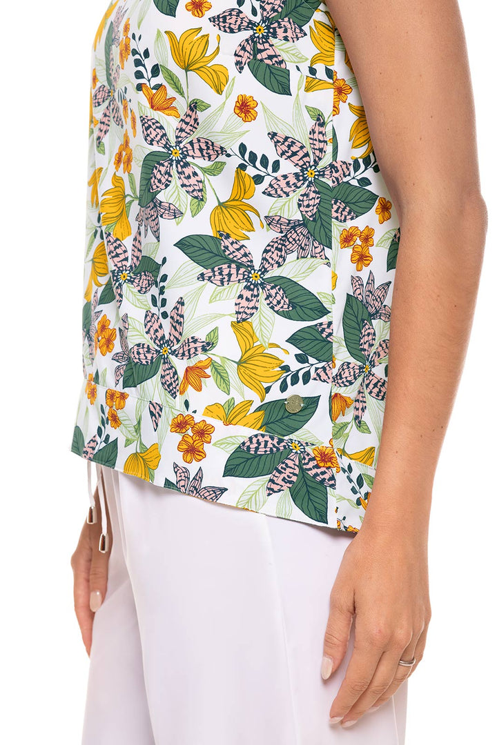 Women's St. Tropez Swing Tank Top | Apricot Crush Floral Paradise