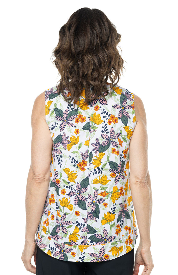 Women's St. Tropez Swing Tank Top | Apricot Crush Floral Paradise