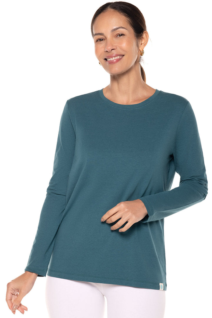 Women's Morada Everyday Long Sleeve T-Shirt | Midnight Green