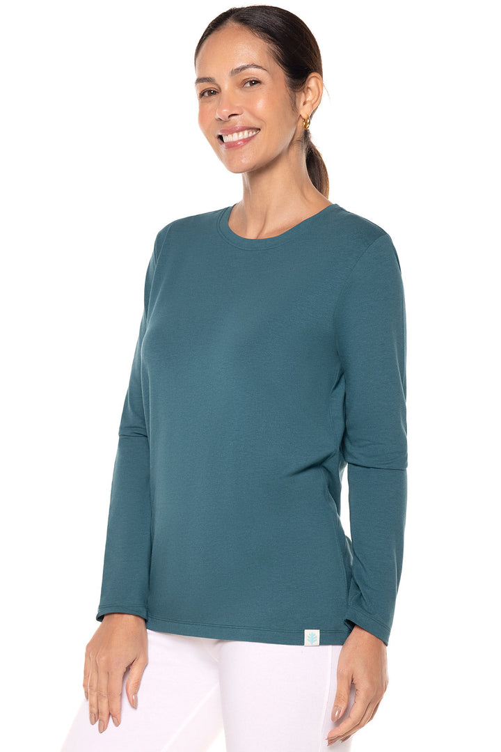 Women's Morada Everyday Long Sleeve T-Shirt | Midnight Green