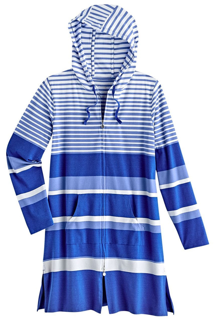 Women's Cabana Hoodie | Aura Blue Variegated Stripe