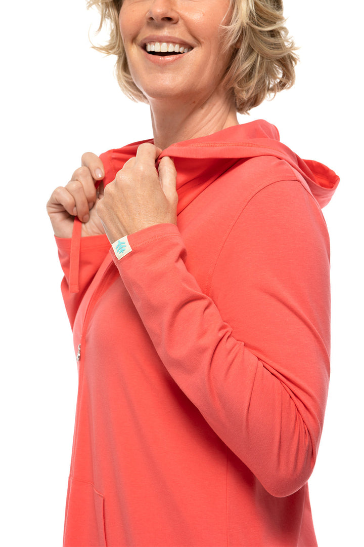 Women's Cabana Hoodie | Vivid Coral