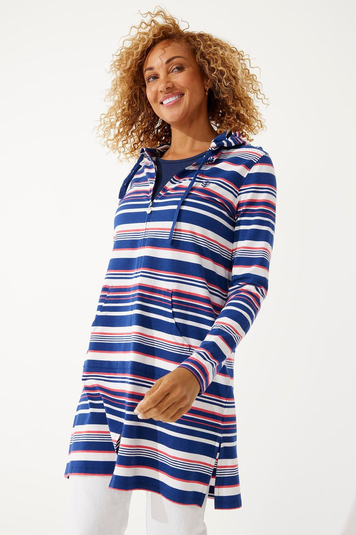 Women's Cabana Hoodie | Navy Multicolor