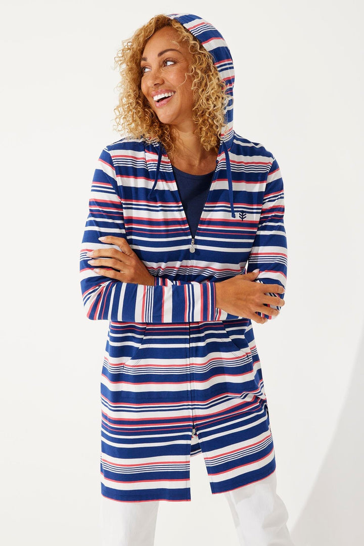 Women's Cabana Hoodie | Navy Multicolor