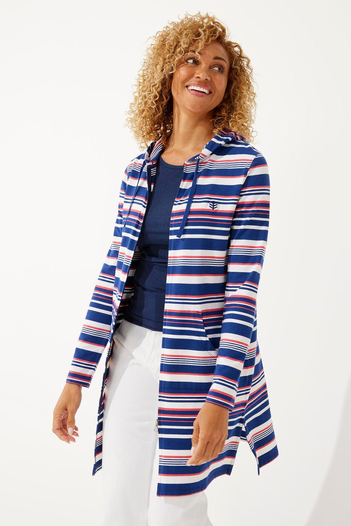 Women's Cabana Hoodie | Navy Multicolor