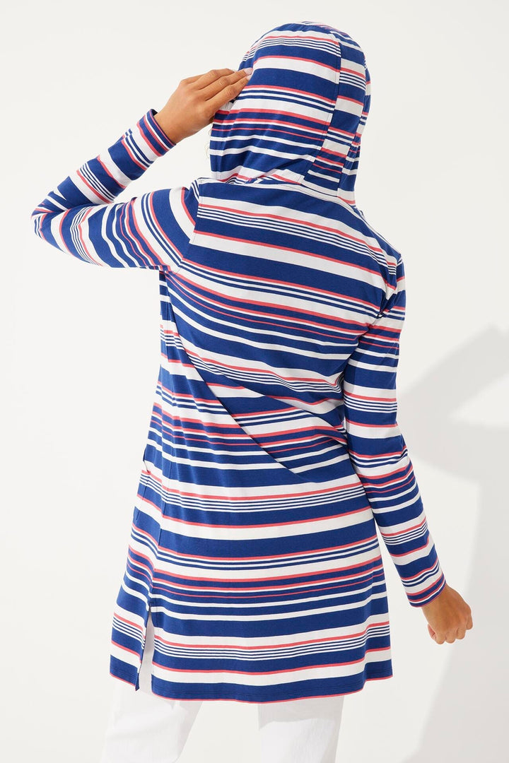 Women's Cabana Hoodie | Navy Multicolor