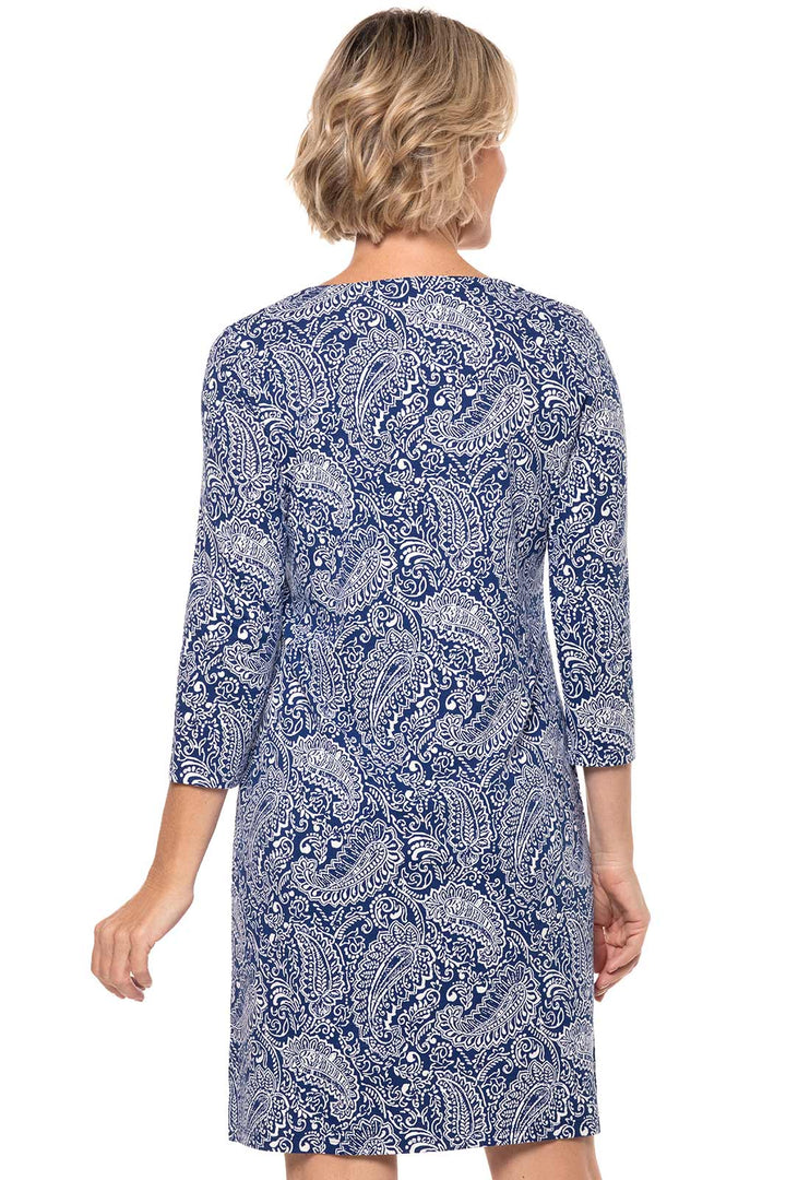 Women's Oceanside Tunic Dress | Navy Artisan Paisley