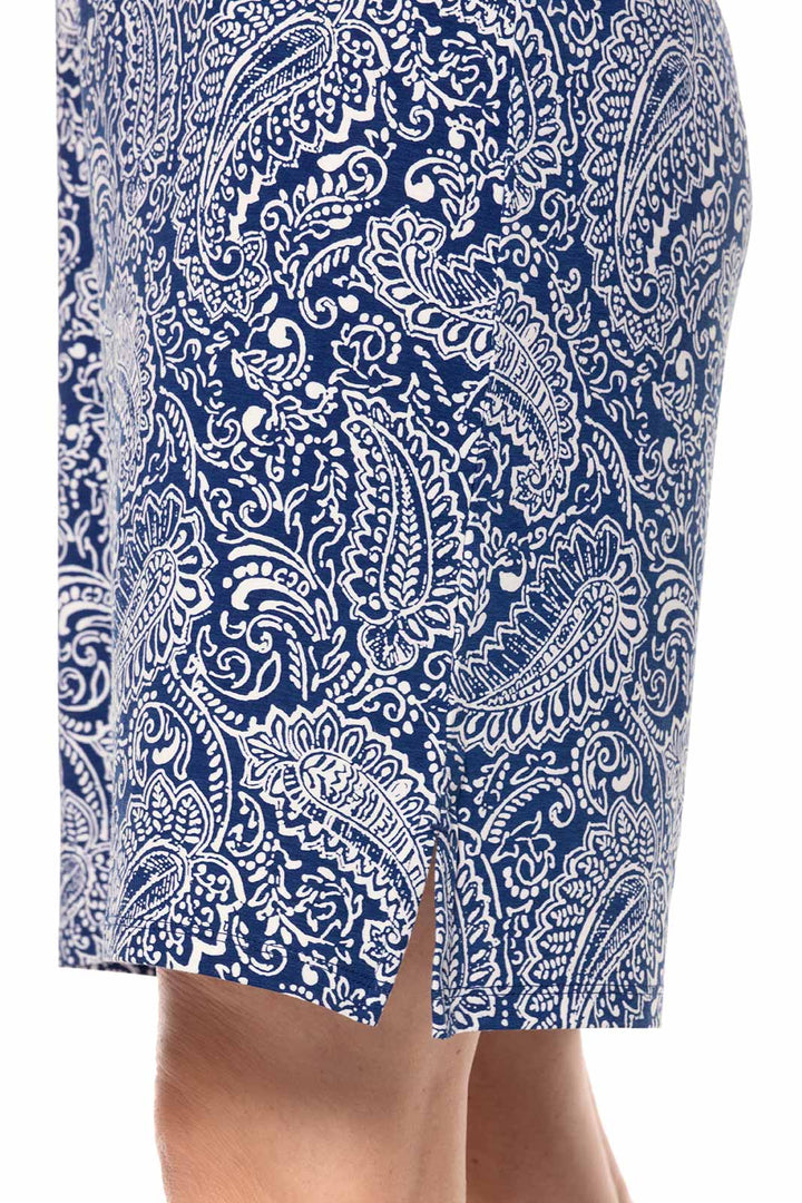 Women's Oceanside Tunic Dress | Navy Artisan Paisley