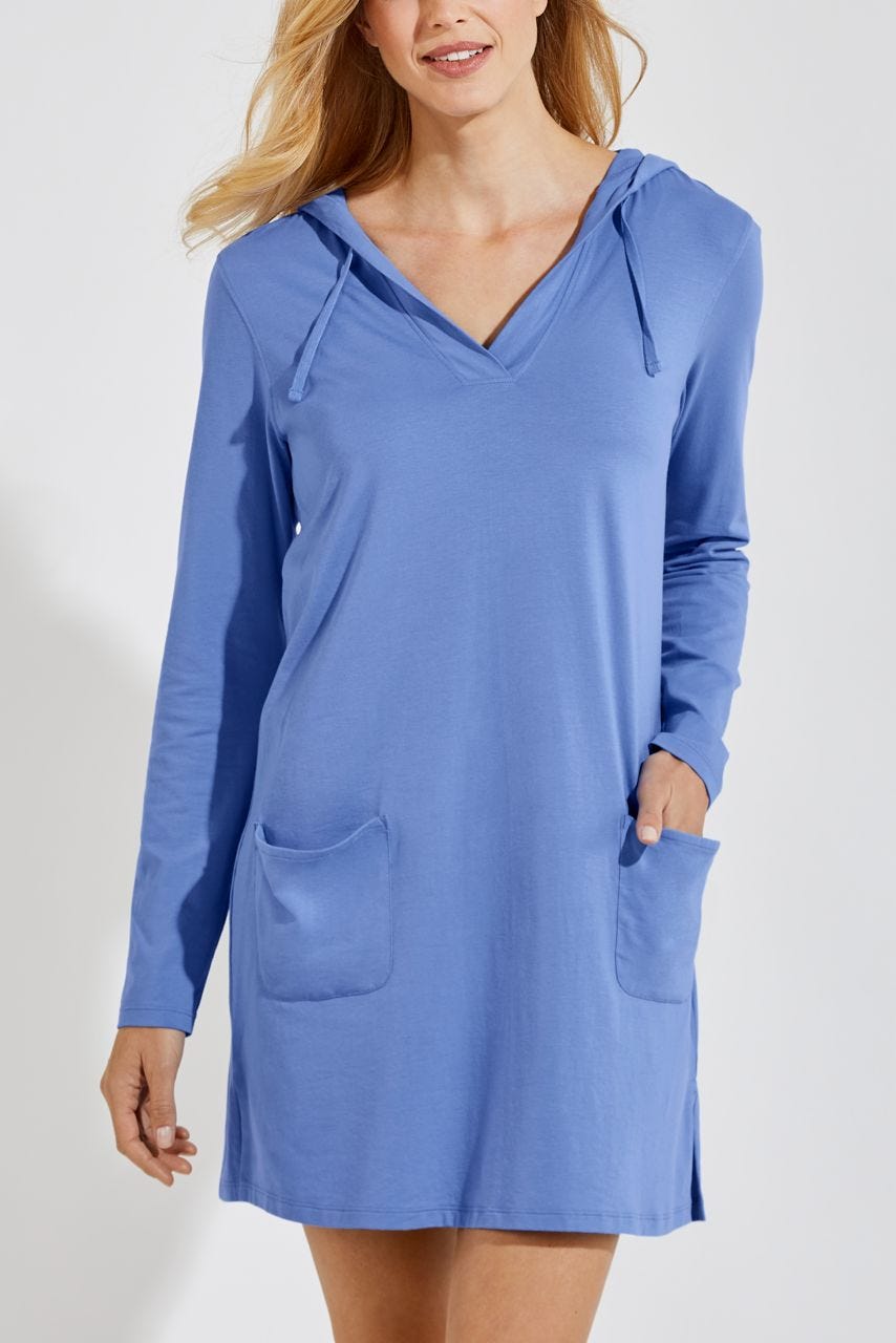 Women's Catalina Beach Cover-Up Dress | Aura Blue