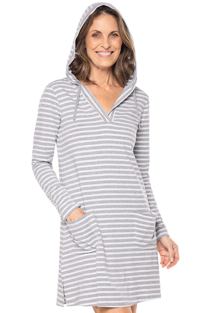 Women's Catalina Beach Cover-Up Dress | Grey/White Stripe