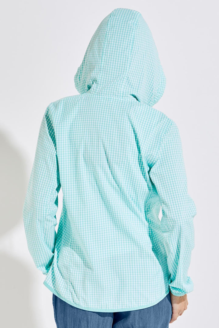 Women's Arcadian Packable Sunblock Jacket | Tea Green Gingham