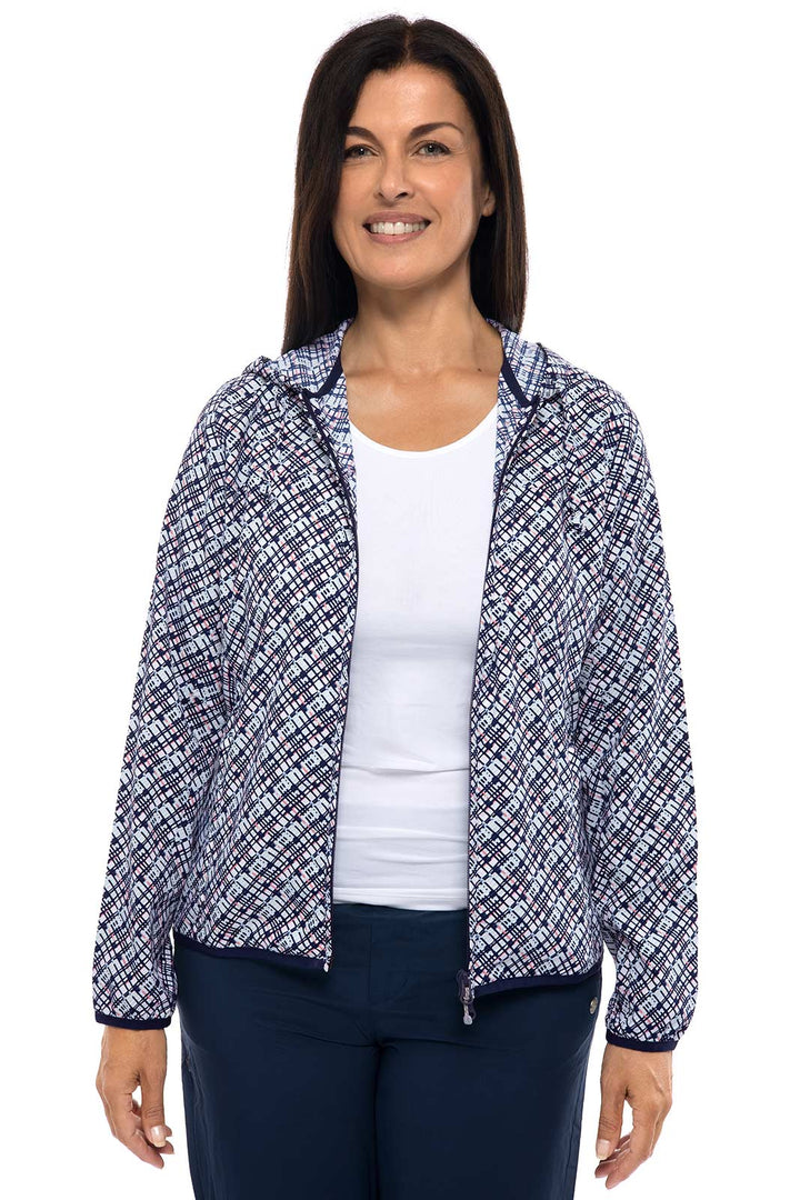 Women's Arcadian Packable Sunblock Jacket | Navy Gulf Stream Stripe