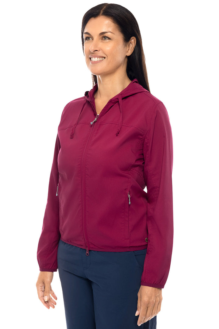 Women's Arcadian Packable Sunblock Jacket | Red Crush