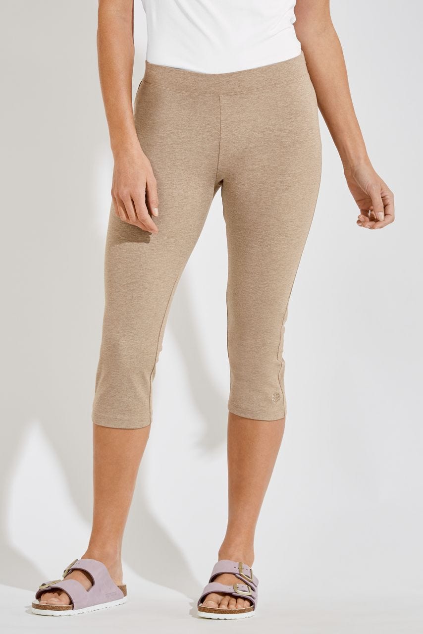 Taupe capri leggings sales