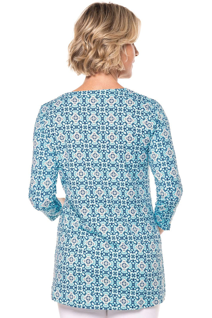 Women's St. Lucia Tunic Top | Aruba Blue Medallion Bliss