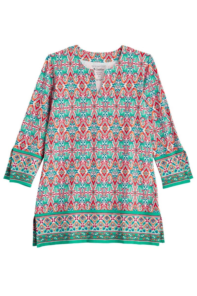 Coolibar Women s St. Lucia Tunic Top Multicolor Summer Ikat XXS