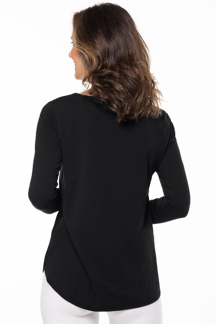 Women's Heyday Side Split Shirt  | Black