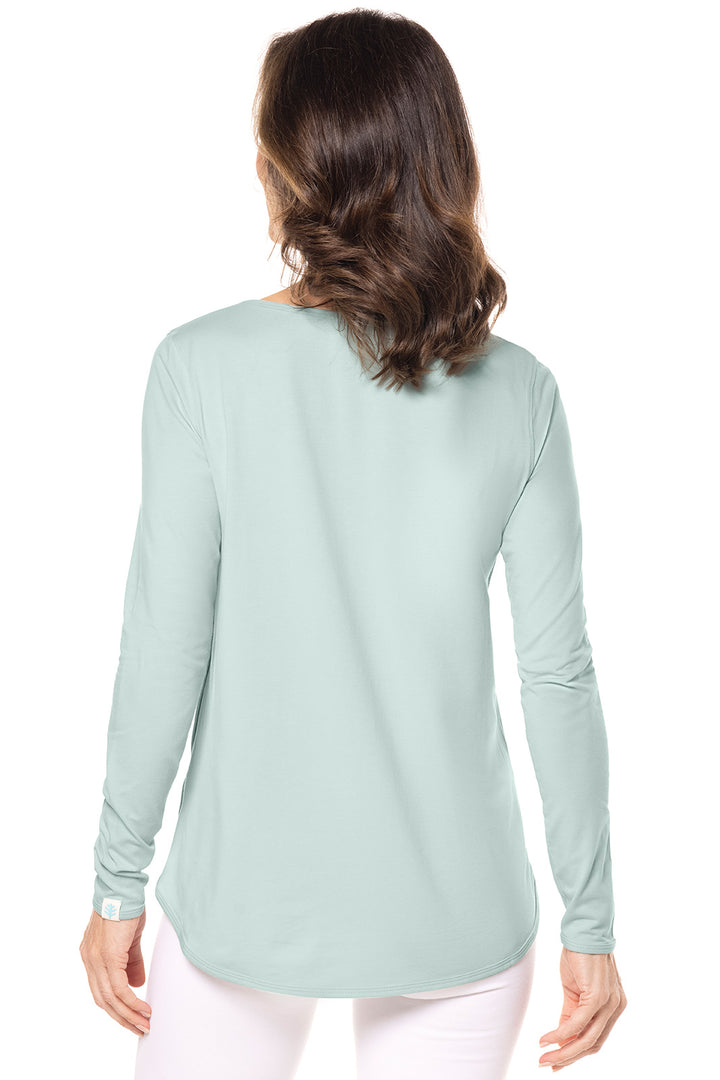 Women's Heyday Side Split Shirt | Misty Aqua