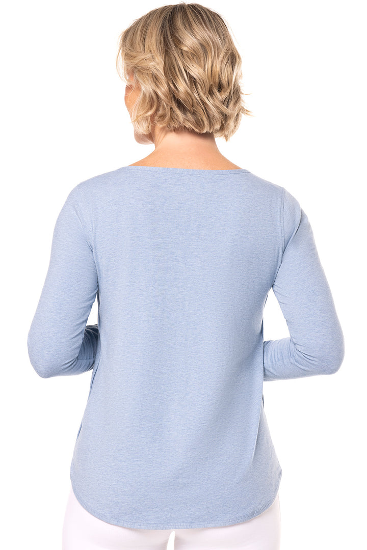 Women's Heyday Side Split Shirt | Light Blue Heather