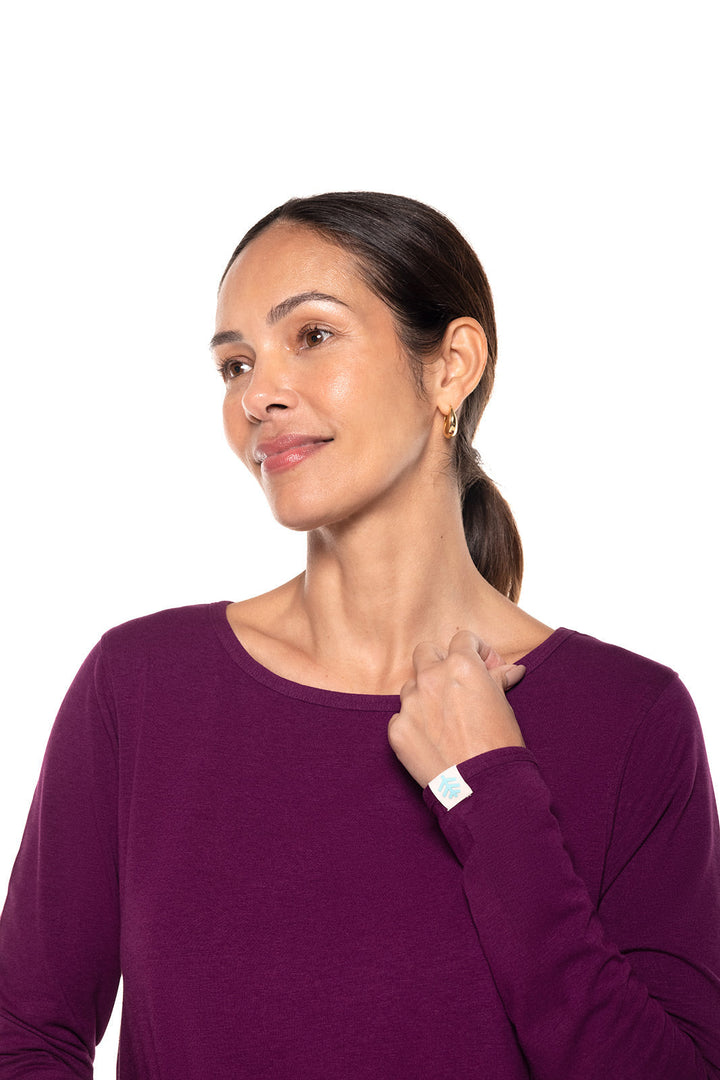 Women's Heyday Side Split Shirt | Rich Plum