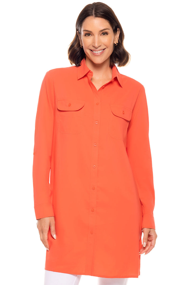 Women's Santorini Tunic Shirt | Vivid Coral