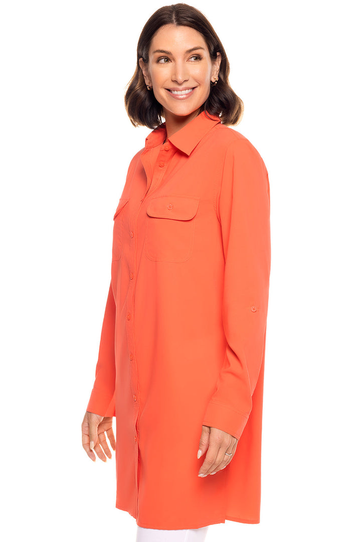 Women's Santorini Tunic Shirt | Vivid Coral