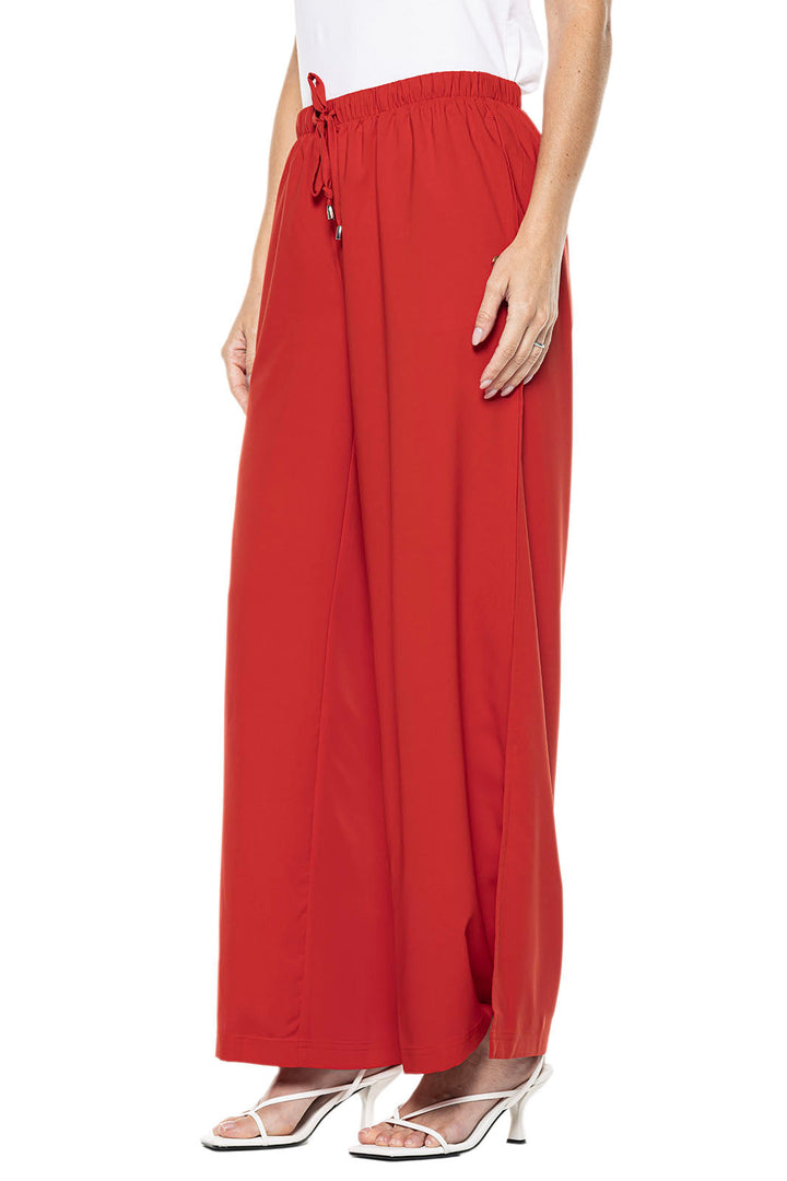 Women's Petra Wide Leg Pants | Carmine Red