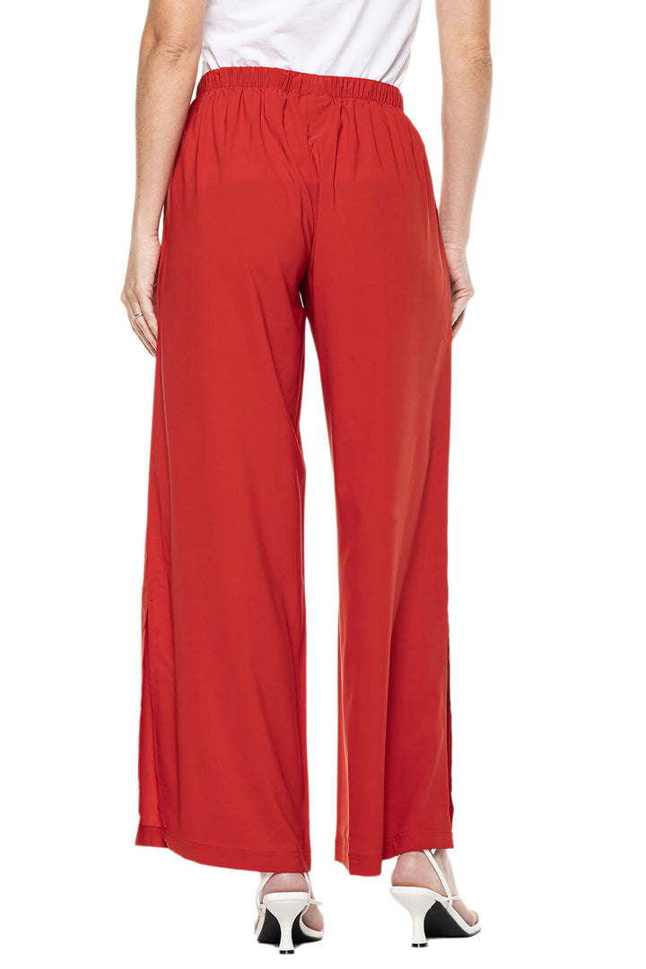 Women's Petra Wide Leg Pants | Carmine Red