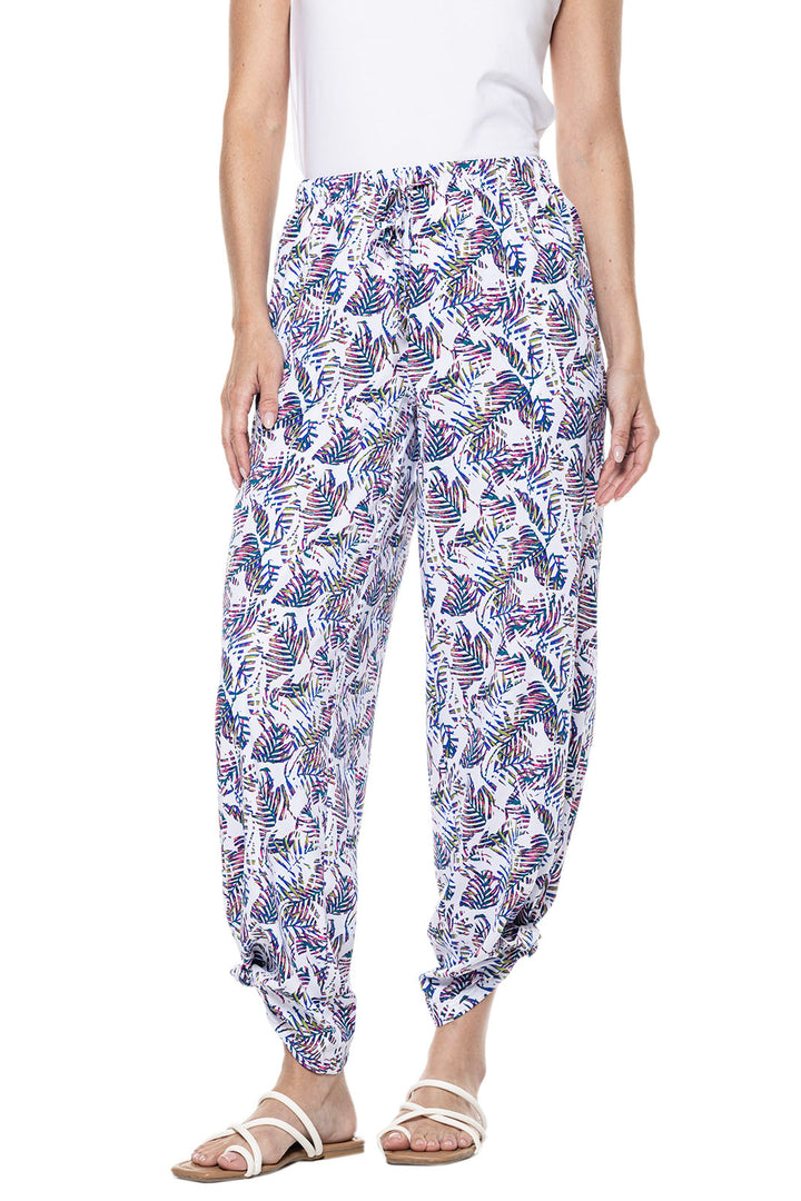 Women's Petra Wide Leg Pants | Magnolia Pink Beach Leaves