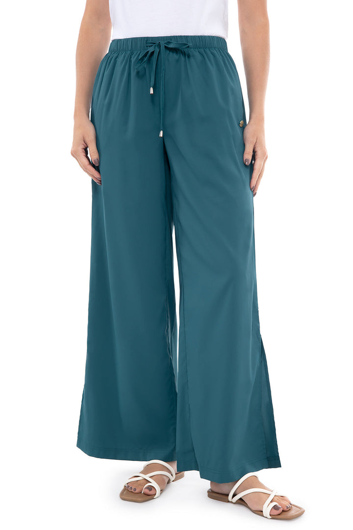 Women's Petra Wide Leg Pants | Midnight Green