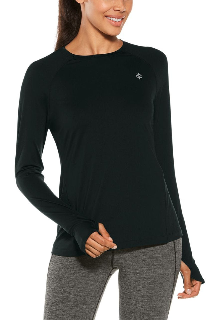 Women's Devi Long Sleeve Fitness T-Shirt | Black