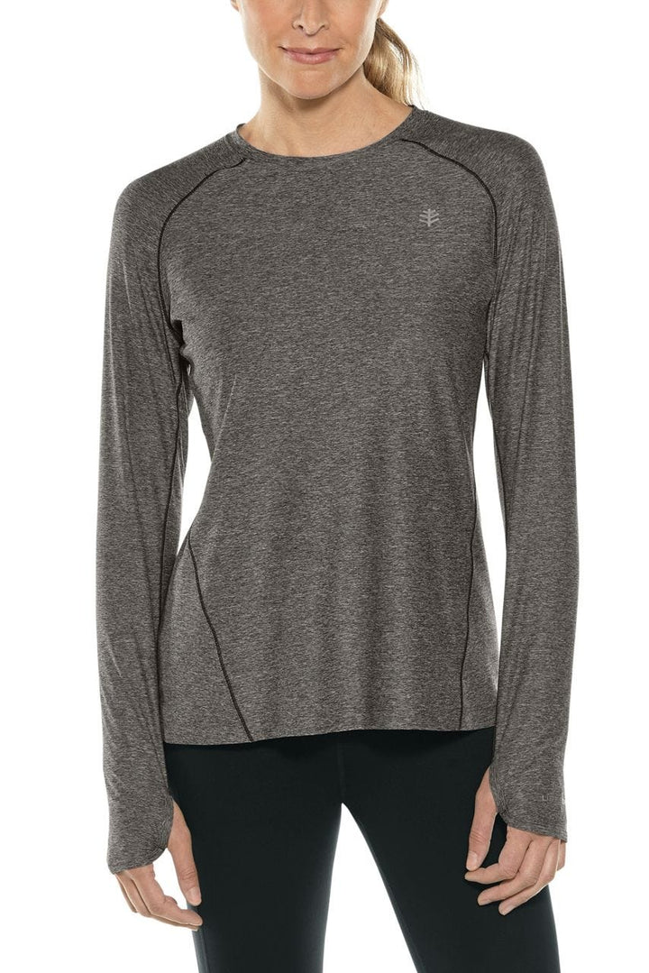 Women's Devi Long Sleeve Fitness T-Shirt | Charcoal Heather