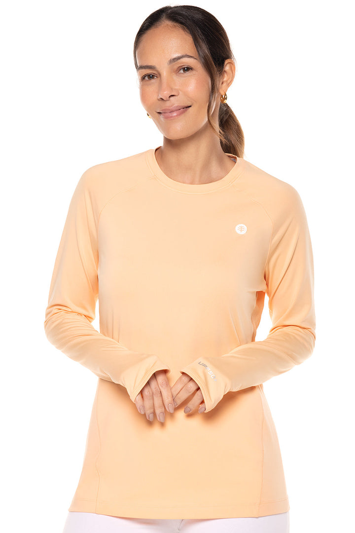 Women's Devi Long Sleeve Fitness T-Shirt | Peach Fuzz