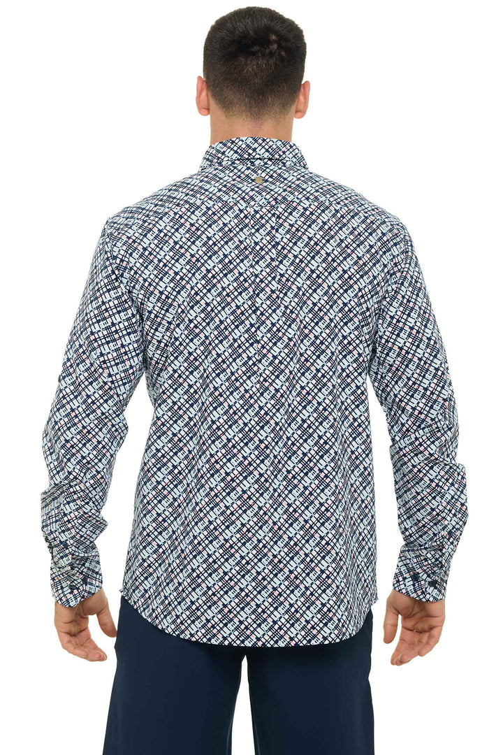 Men's Aricia Sun Shirt | Navy Gulf Stream Stripe