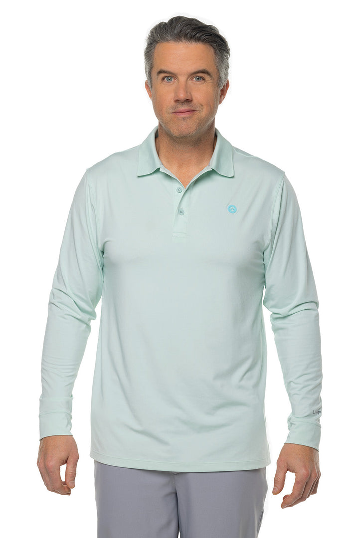 Men's Erodym Long Sleeve Golf Polo | Misty Aqua