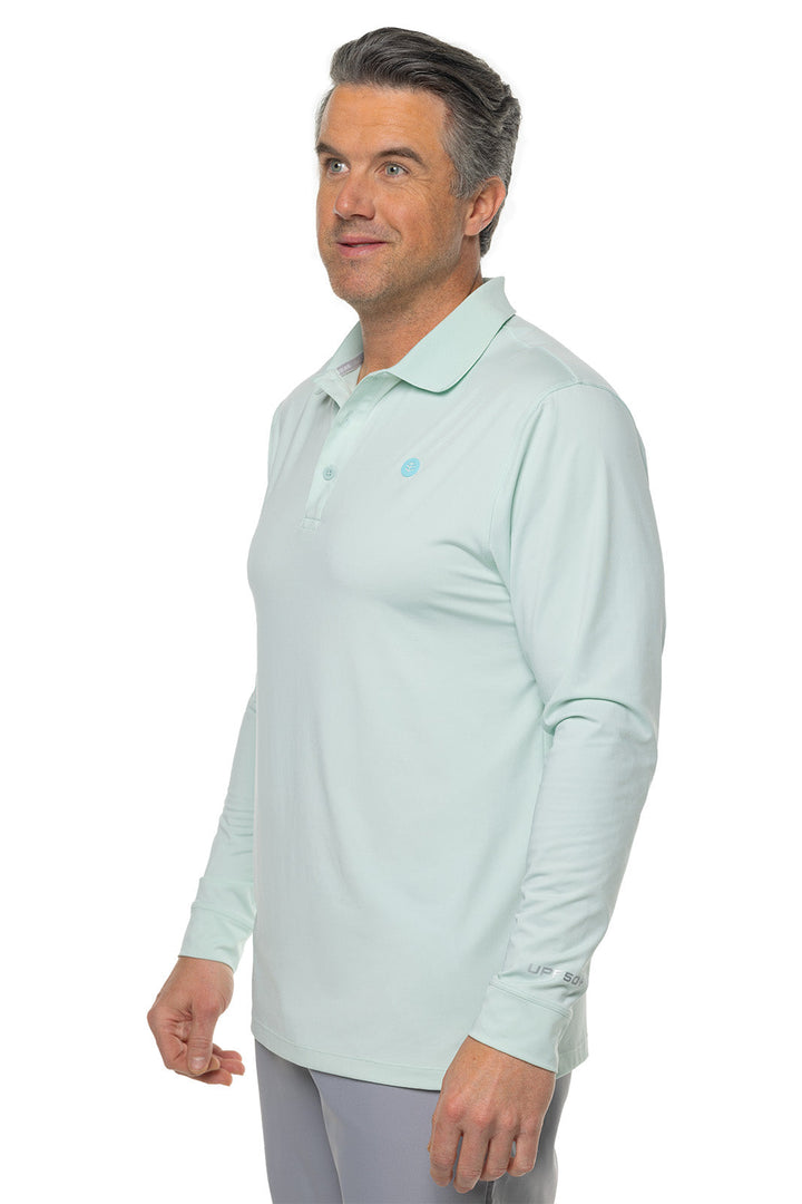 Men's Erodym Long Sleeve Golf Polo | Misty Aqua