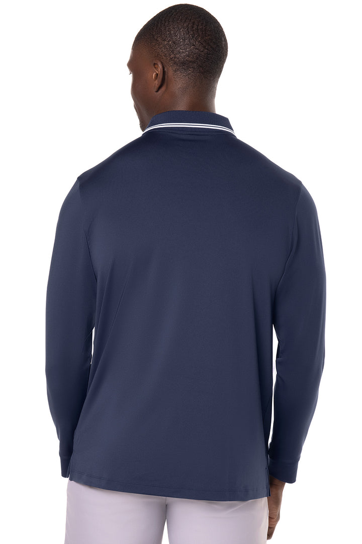 Men's Erodym Long Sleeve Golf Polo | Navy