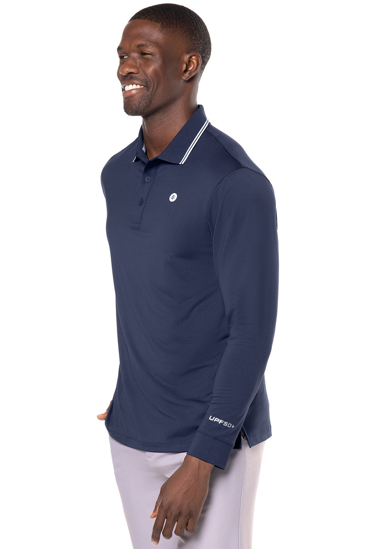 Men's Erodym Long Sleeve Golf Polo | Navy