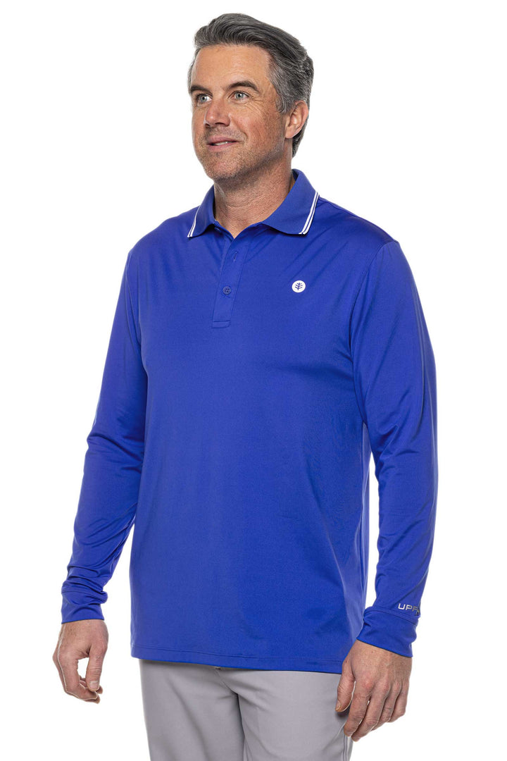 Men's Erodym Long Sleeve Golf Polo | Baja Blue