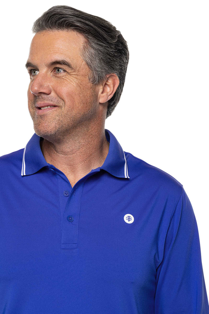 Men's Erodym Long Sleeve Golf Polo | Baja Blue