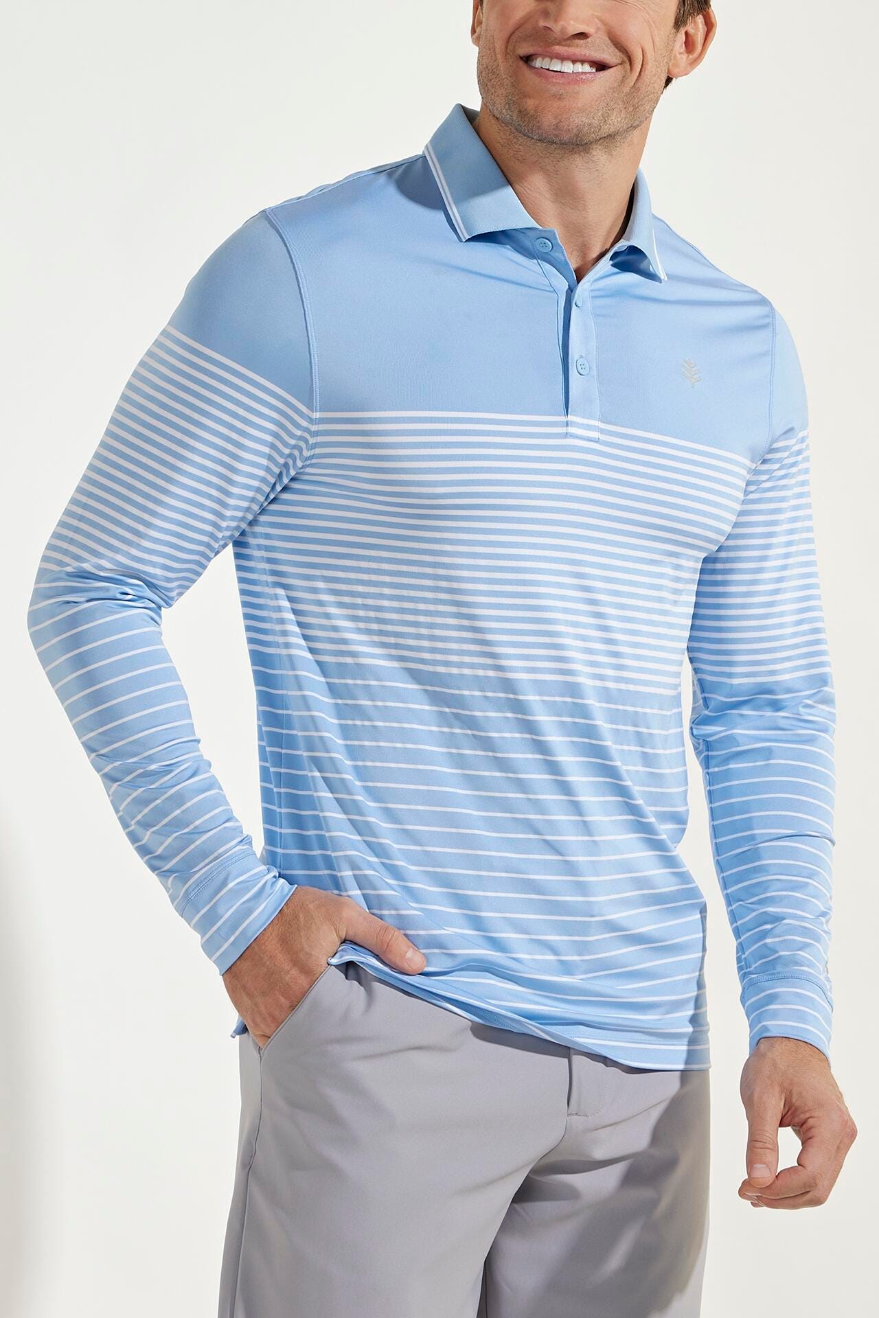 Men's Erodym Long Sleeve Golf Polo UPF 50+