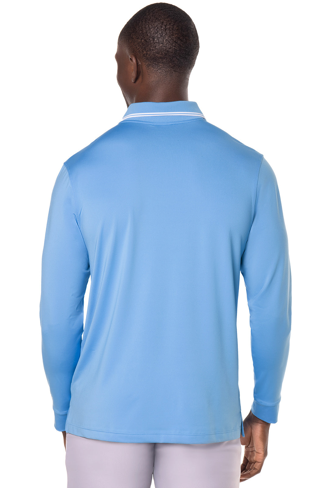 Men's Erodym Long Sleeve Golf Polo | Clear Sky Blue