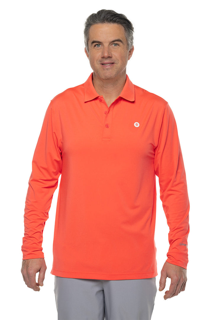 Men's Erodym Long Sleeve Golf Polo | Vivid Coral