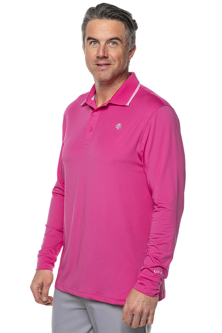 Men's Erodym Long Sleeve Golf Polo | Magnolia Pink