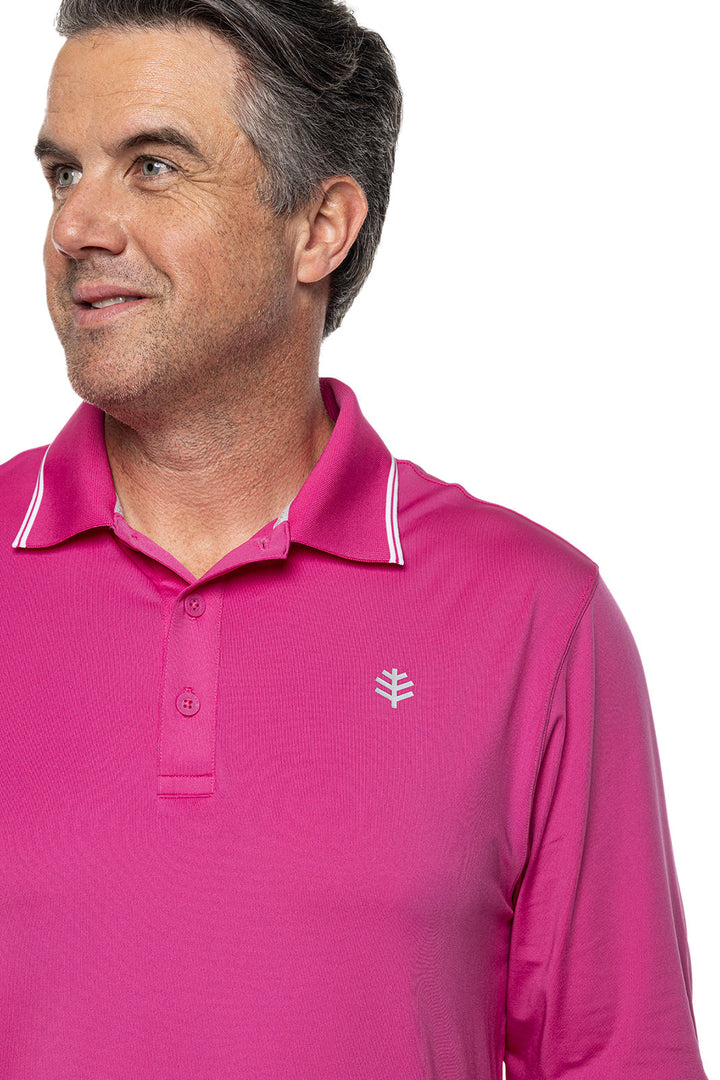 Men's Erodym Long Sleeve Golf Polo | Magnolia Pink