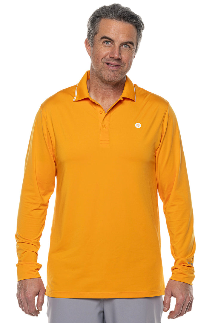 Men's Erodym Long Sleeve Golf Polo | Apricot Crush